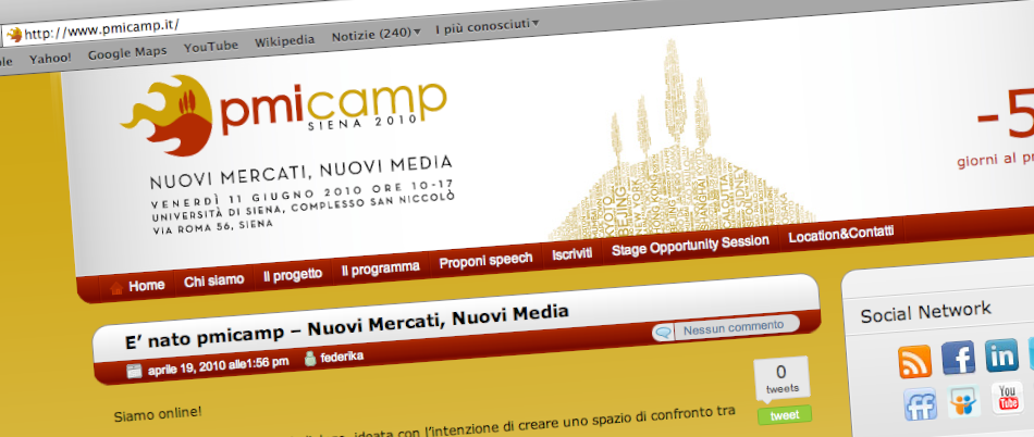 pmicamp siena 2010 è online!