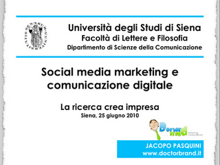 La ricerca crea impresa: social media marketing e comunicazione digitale